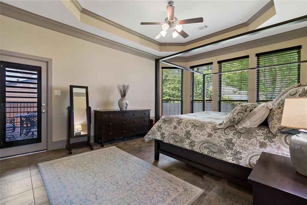 This large space easily holds all your bedroom furniture including a king bed.