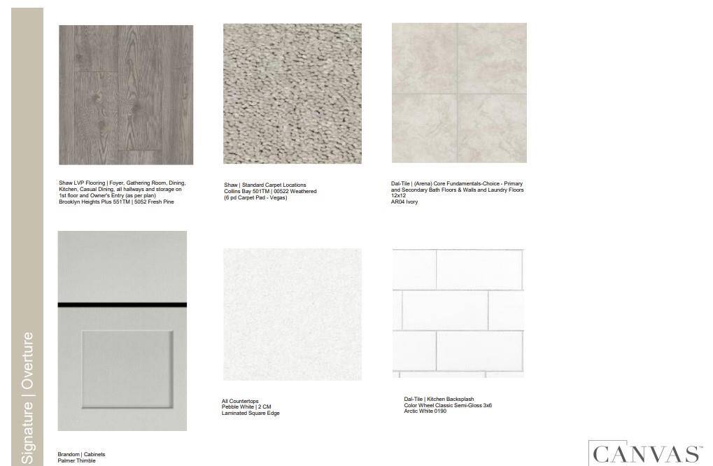 Design Selections. Home is currently under construction, selections subject to change.