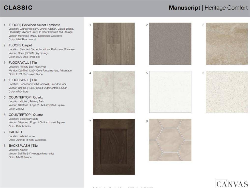 Design Selections. Home is currently under construction, selections subject to change.