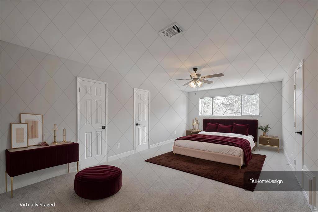 Bedroom 2 is generously sized with plenty of space for a separate seating/ desk/ workout/ vanity area.