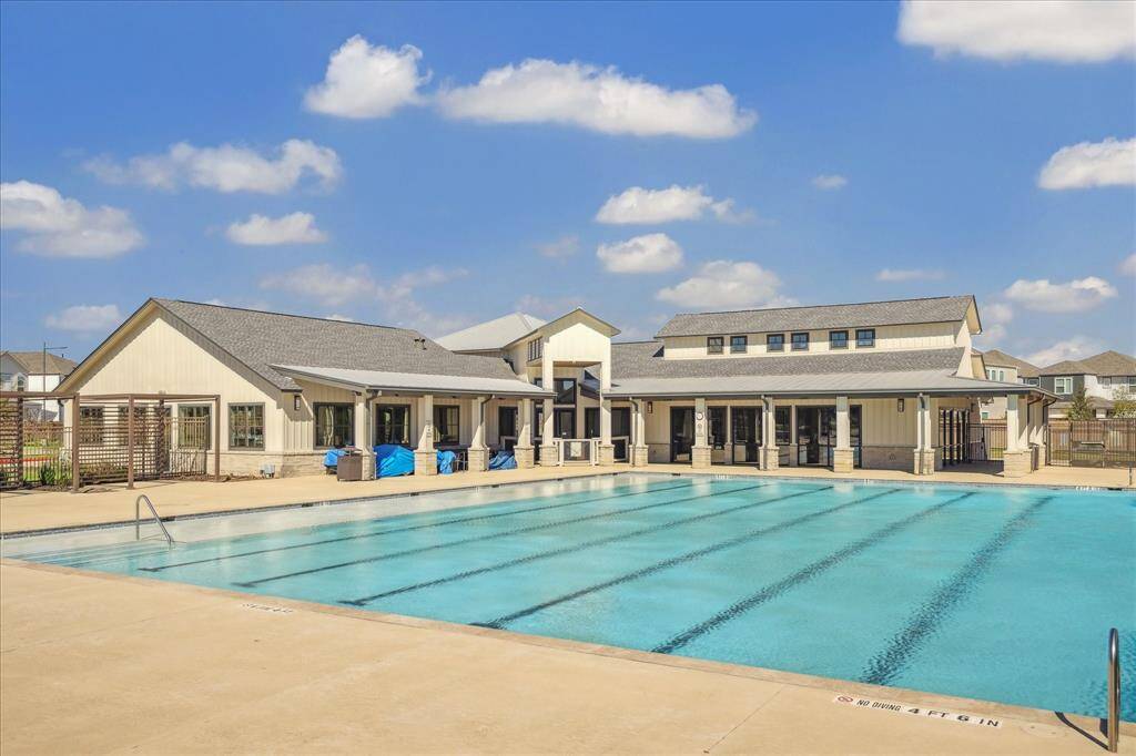 Sparkling community pool