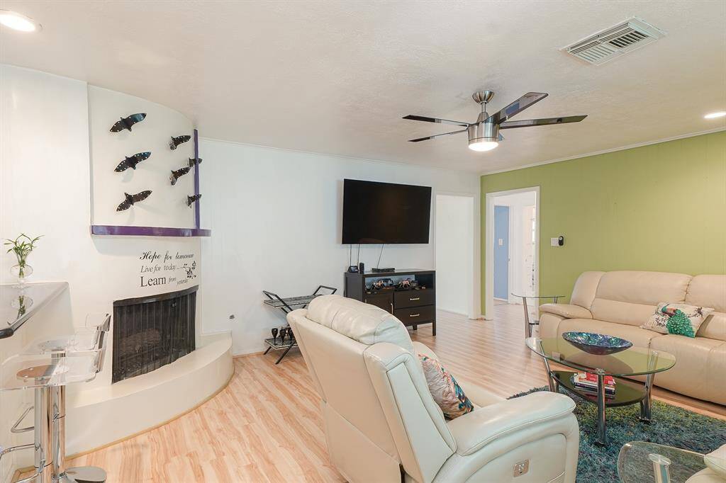 Family room opens to kitchen