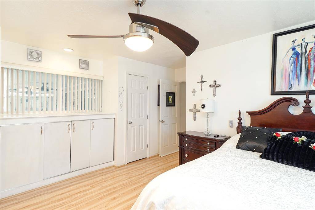Custom built closets in this primary BR