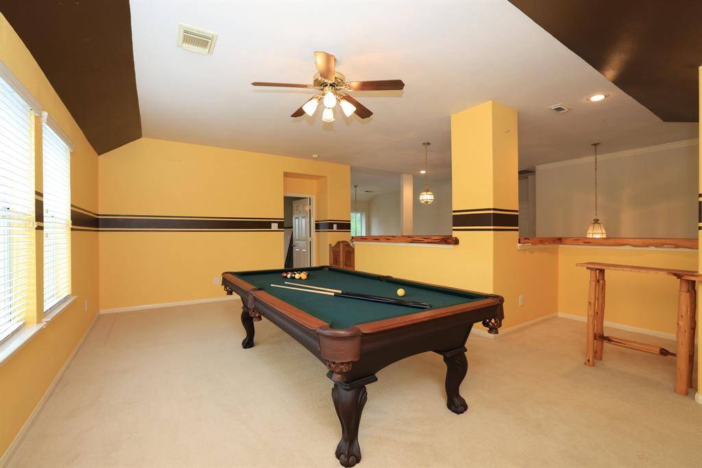 Pool table also for sale.