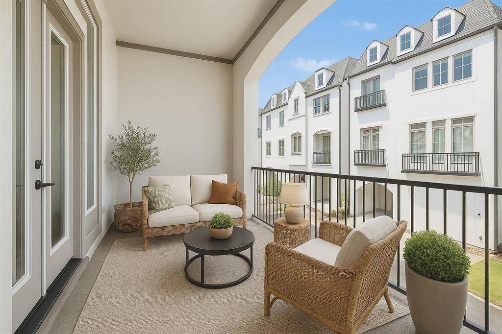 The balcony is a great place to relax and enjoy visitors