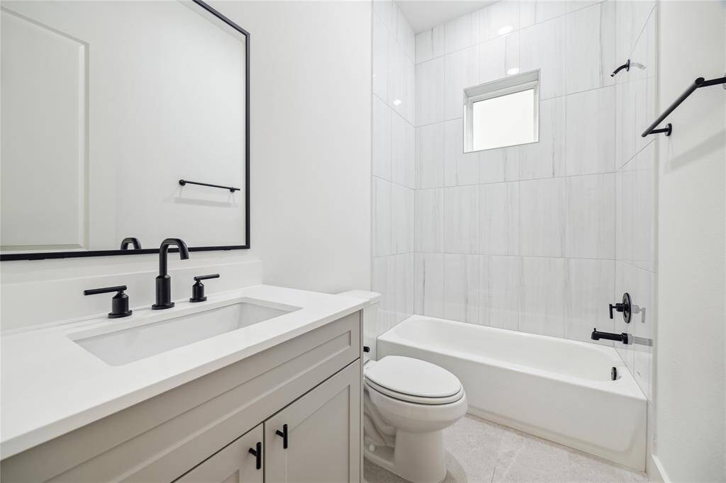 Upgraded designer tile options in the secondary bathrooms