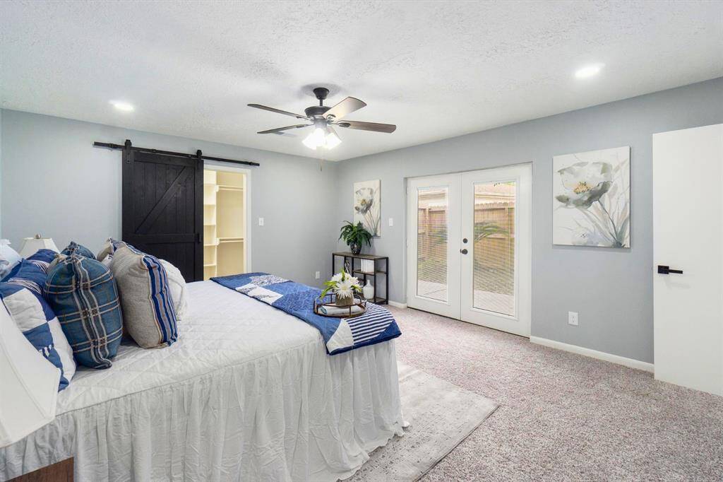 Relax in your room with access to the backyard