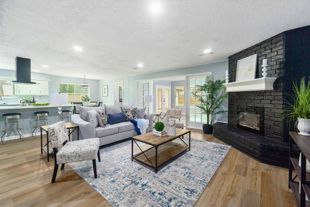 Large living space open to the kitchen