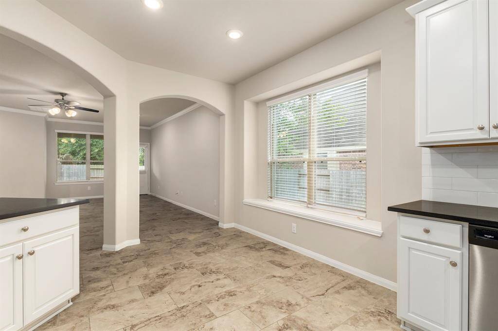 Bench seat in breakfast nook
