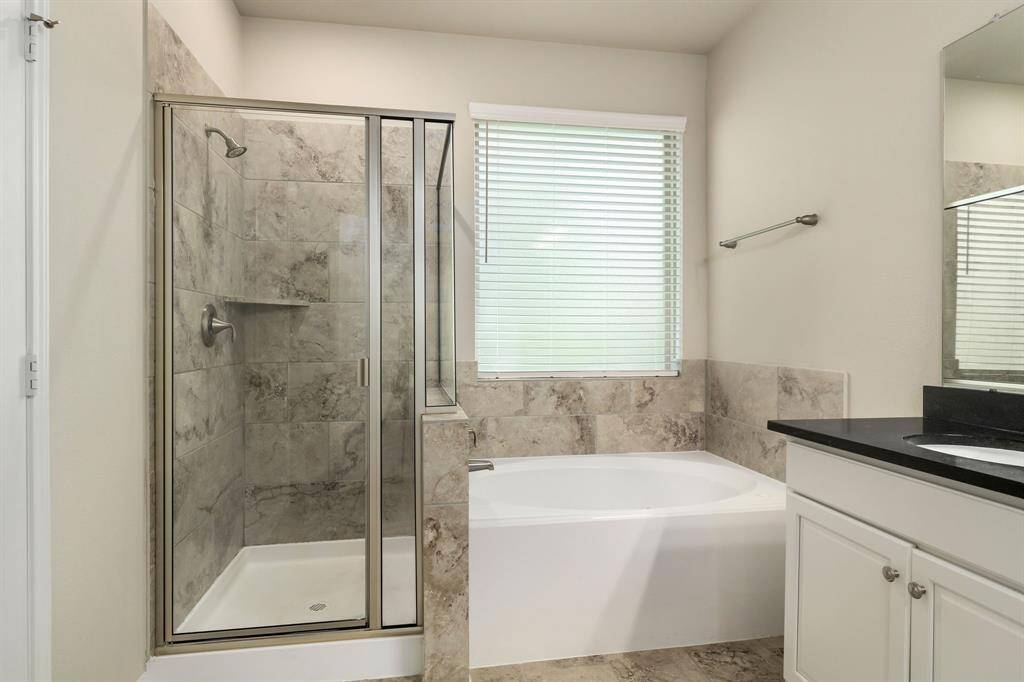 Separate tub and shower