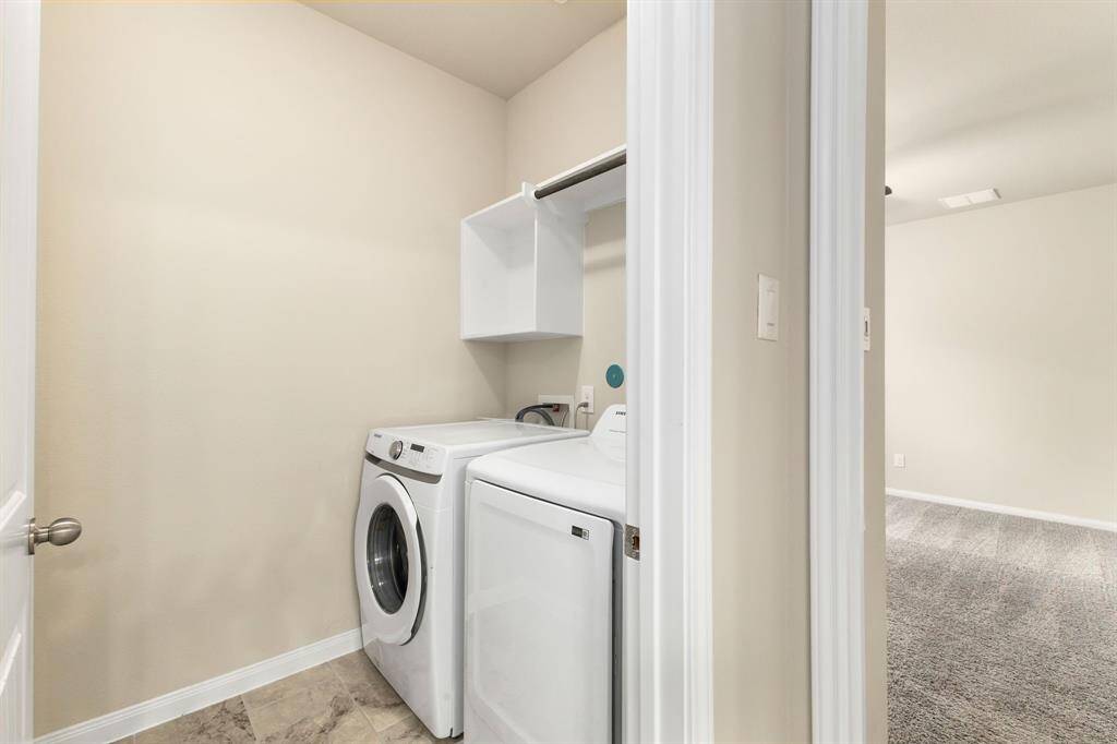 Washer and dryer included
