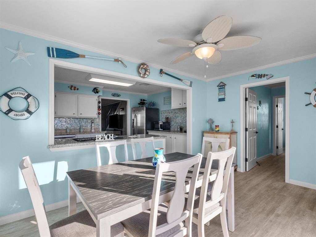 Dining room looks into the kitchen so the chef can talk to the guests!