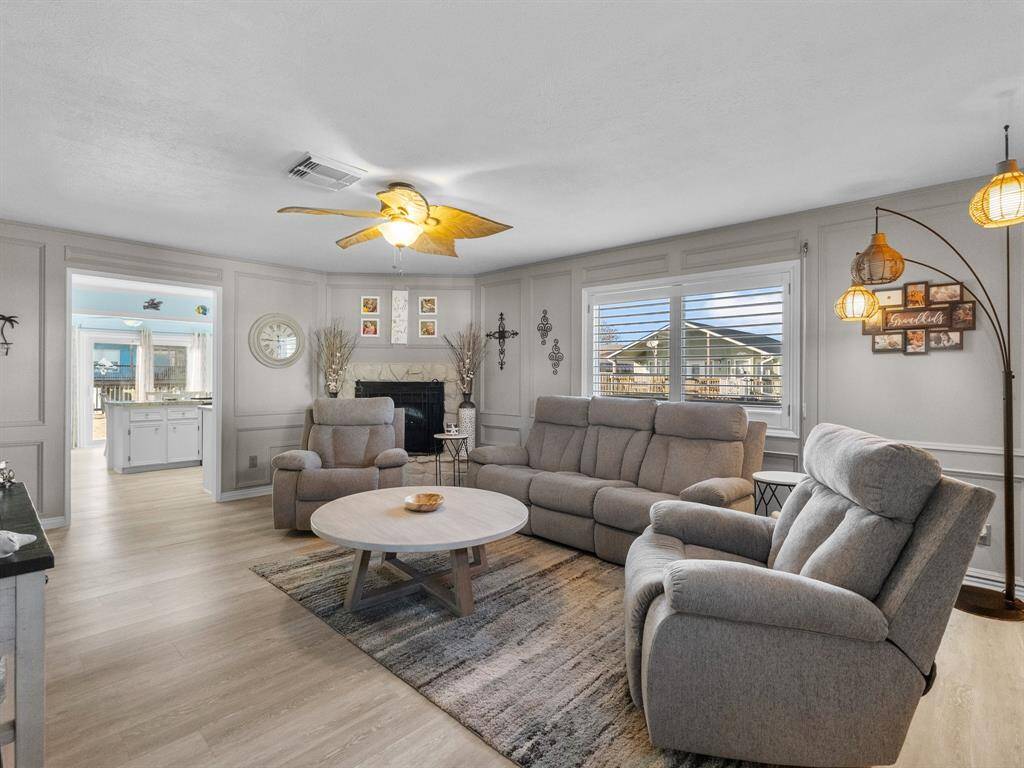 The main living area has the waterproof luxury vinyl plank flooring that continue throughout the entire first floor.