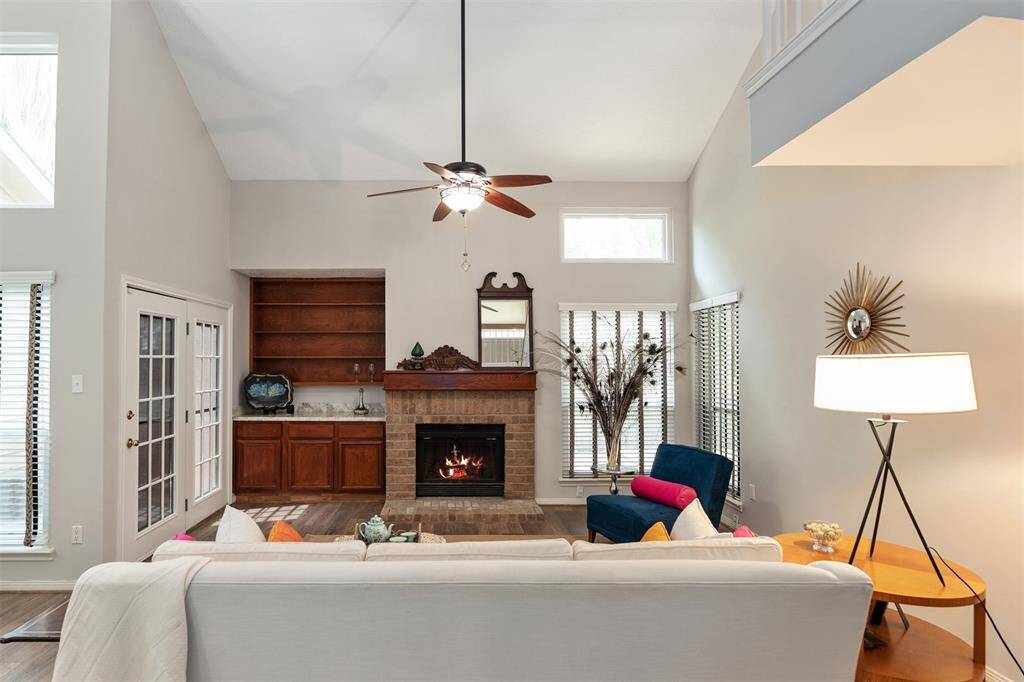 This is the view from the entry hall of the main living room.