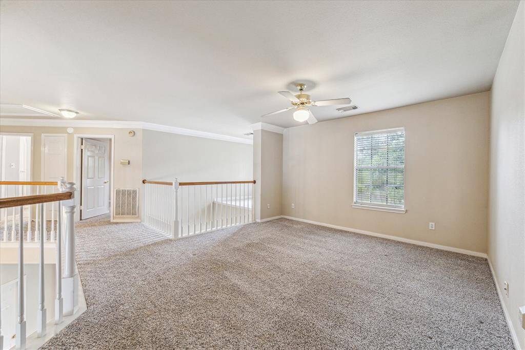 The upstairs game room.