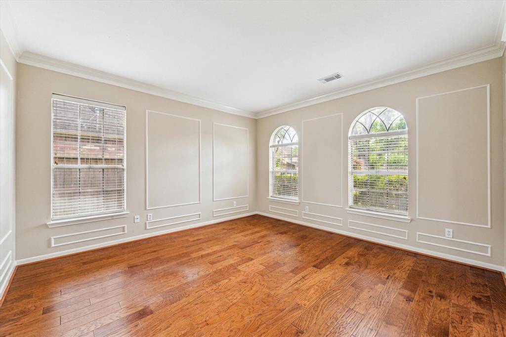 Formal living room can also be used as a study.