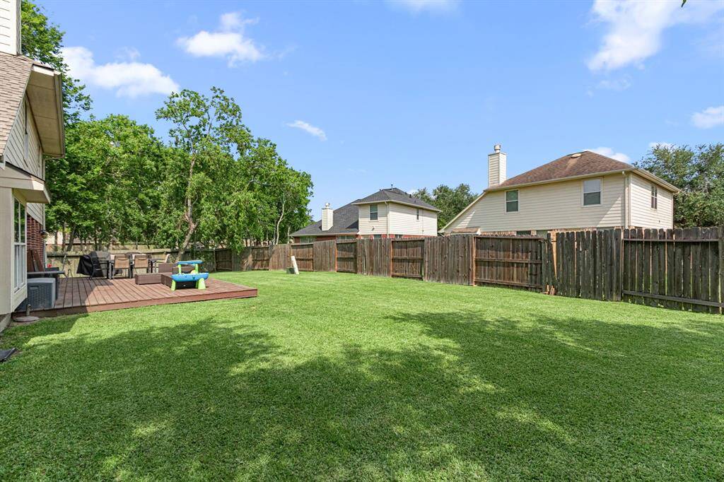 Large back yard