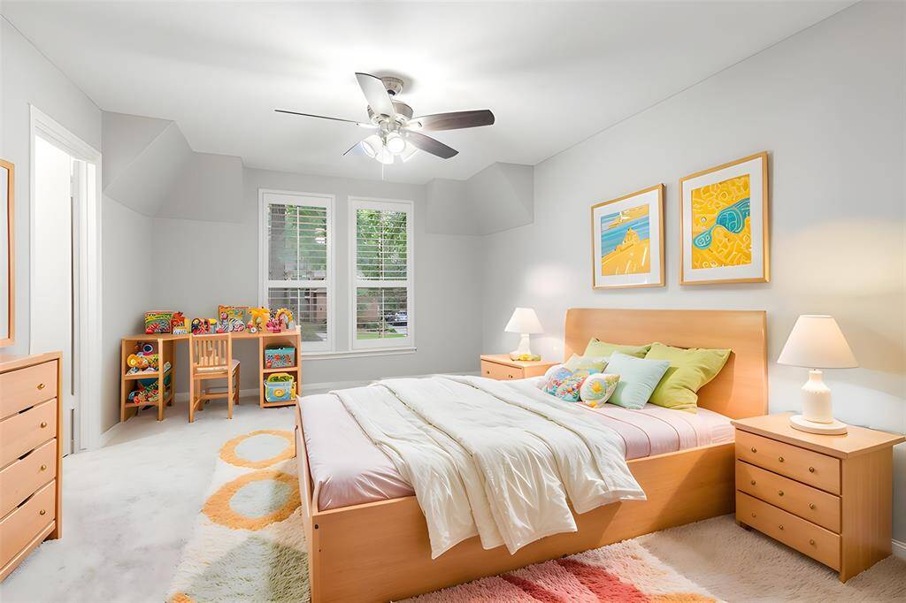 Virtually Staged secondary bedroom.