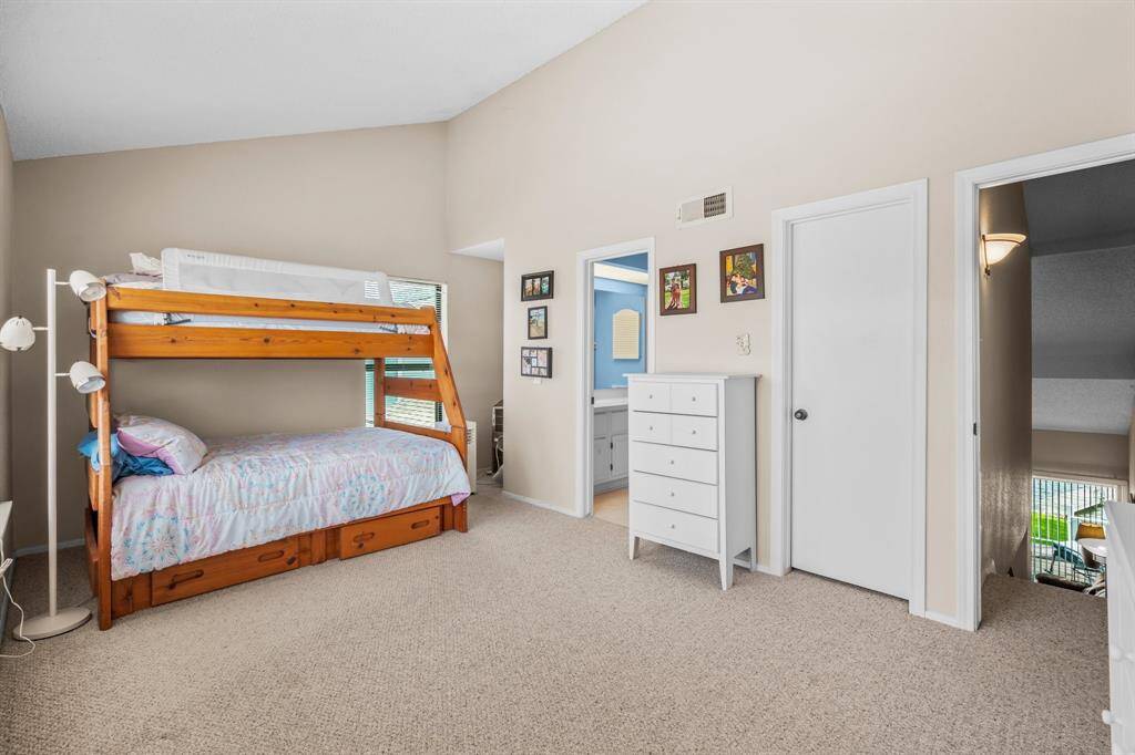Upstairs Bedroom 3 with walk-in closet and private Bathroom