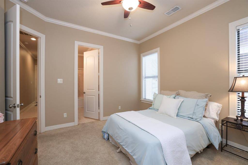 This 2nd bedroom is connected to a Jack N Jill bath that shares with Bedroom 3.