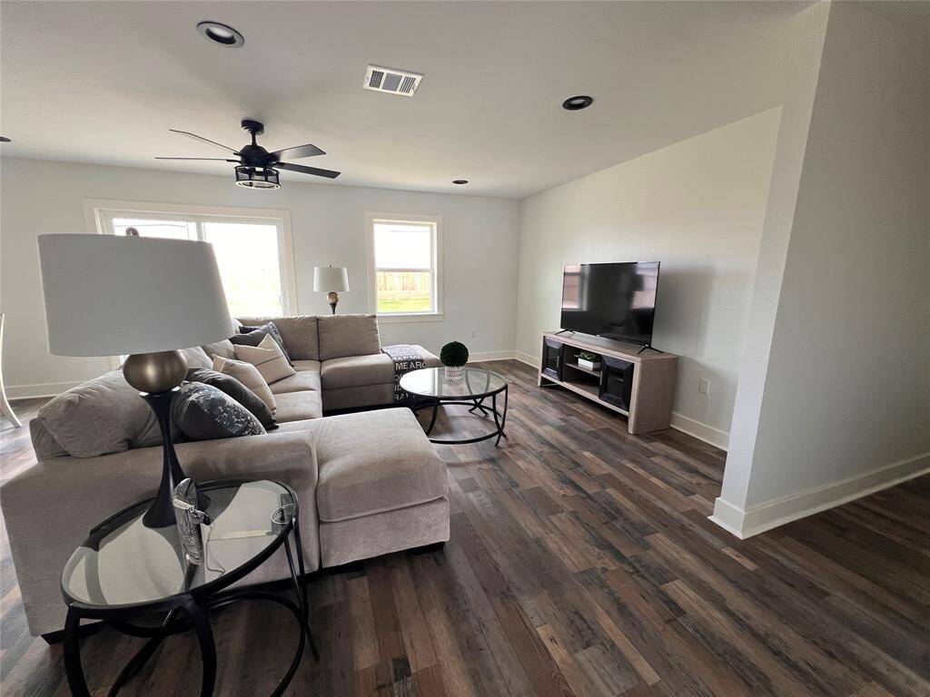 Living looking from entry