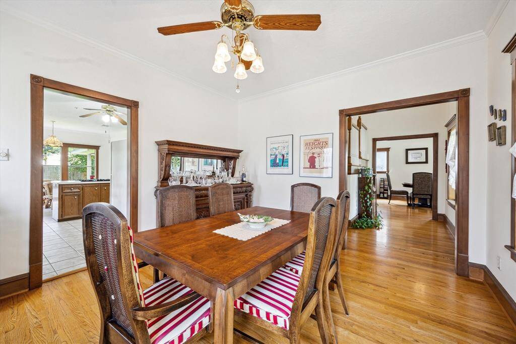 An alternate view of the Dining Room reveals the home's seamless flow and easy access to the spacious Kitchen.