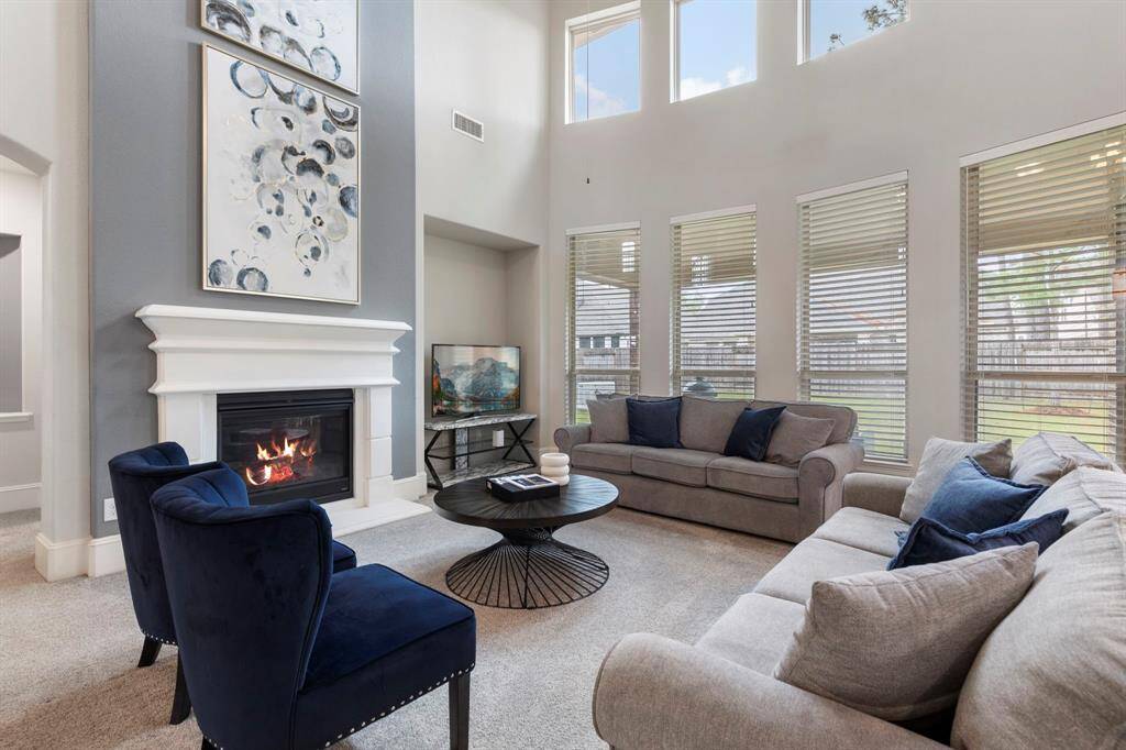 The Family room is cozy with the cast iron gas fireplace.