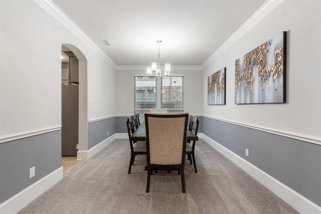 A large dedicated formal dinning room is right off of the kitchen.