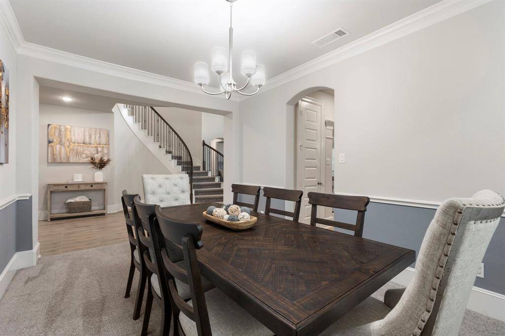This space can be used for other purposes if a formal dining room is not desired, such as a sitting room.