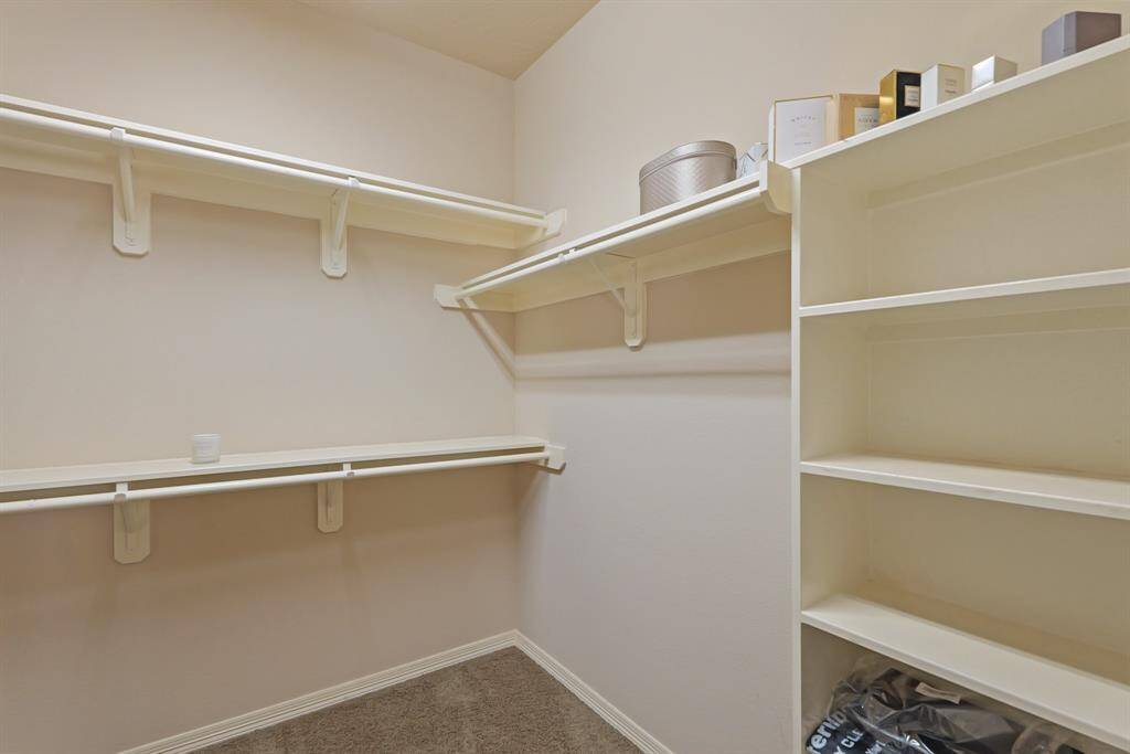 Spacious walk-in closet.
