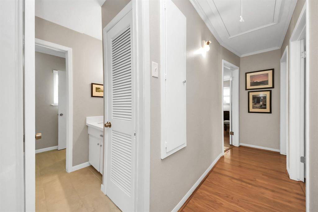 Enjoy the convenience of a private half bath for guests.