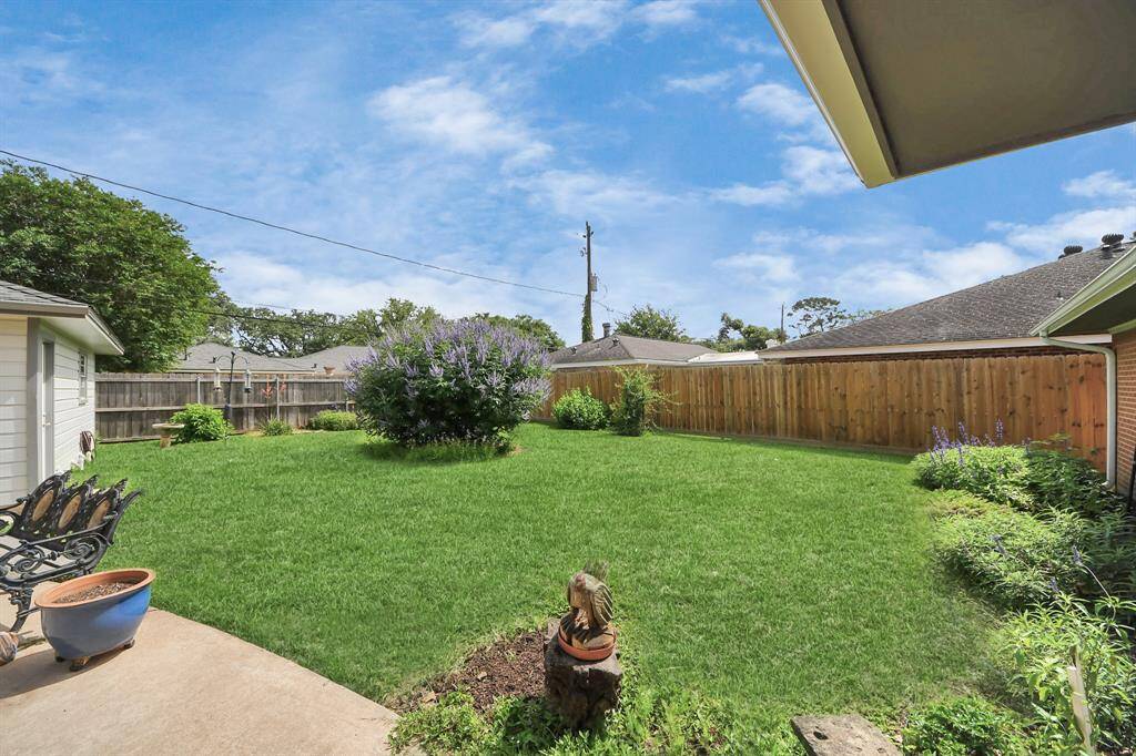 Expansive backyard featuring lush St. Augustine grass, perfect for outdoor activities and relaxation.