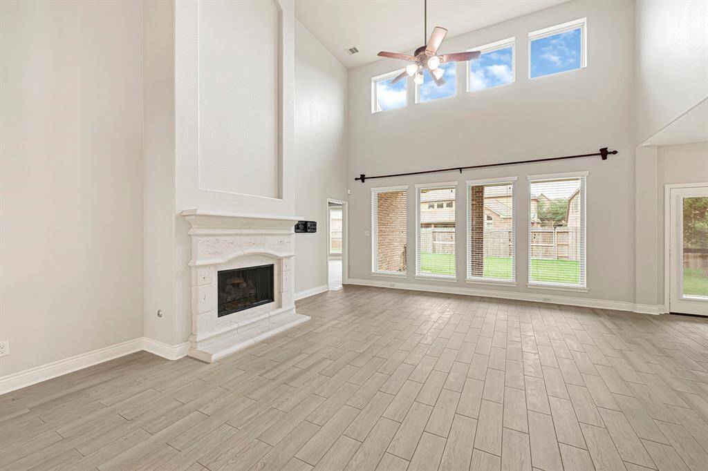 Double High Celling with Fireplace