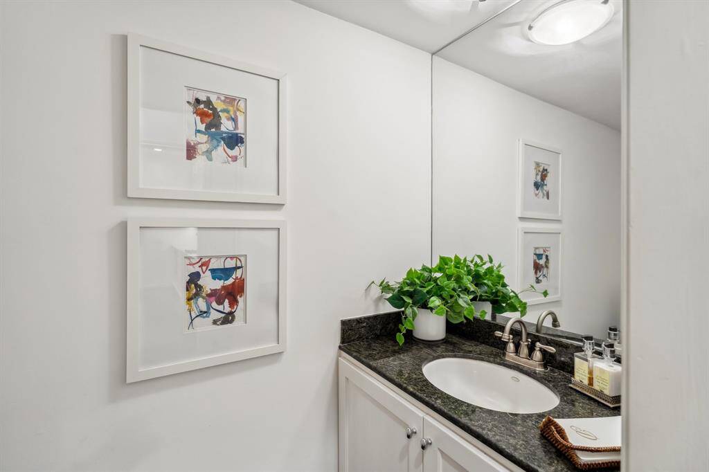 Convenient first-floor powder bath for guests.