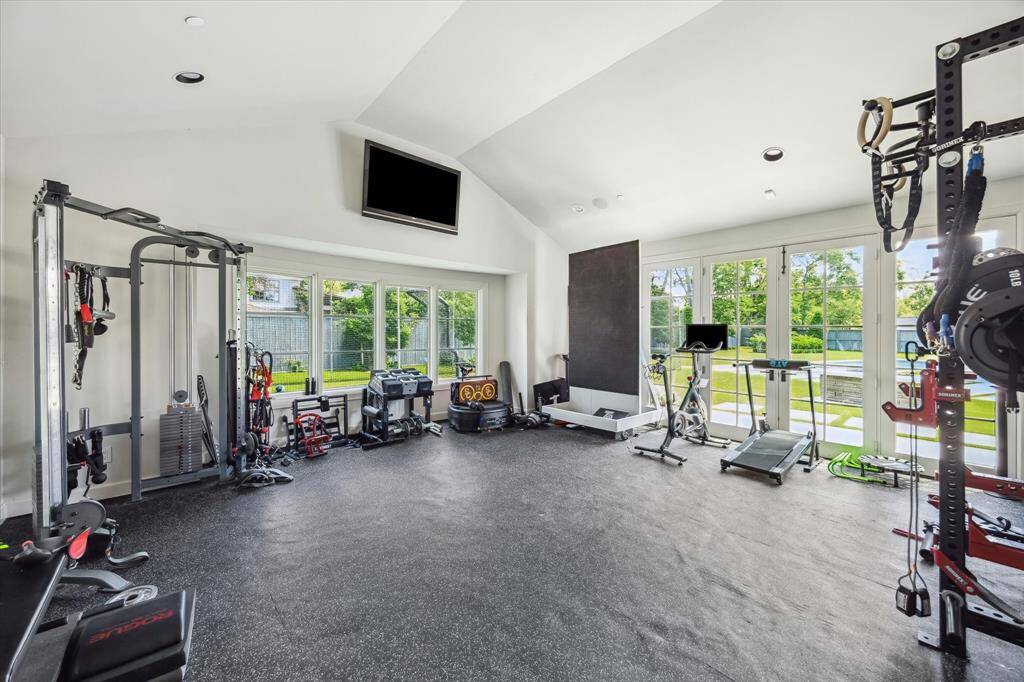 View of the home gym.