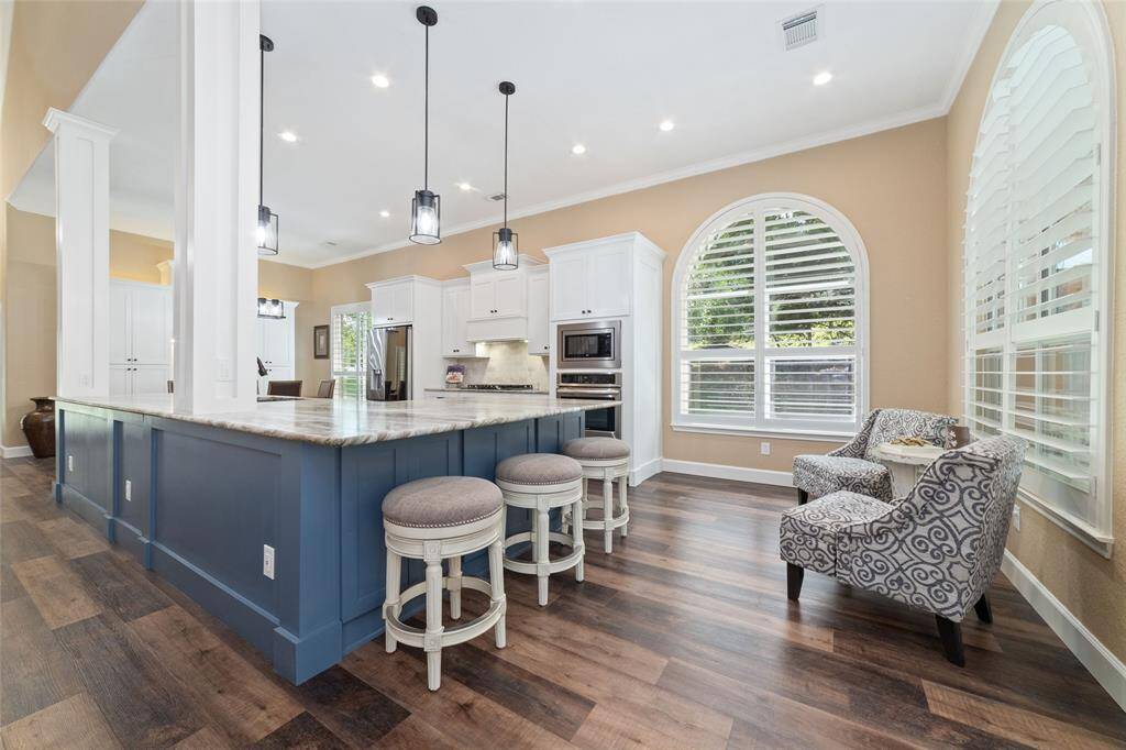 The kitchen was fully remodeled in 2021 with a reimagined footprint for improved flow and functionality.