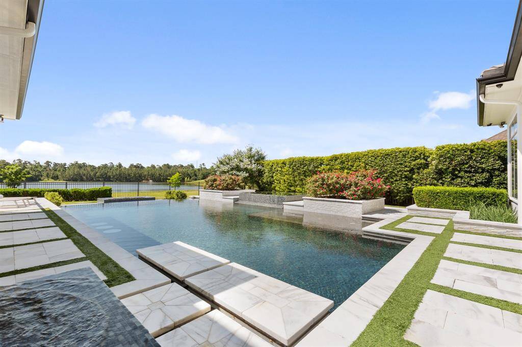 The view of the lake brings a sense of tranquility.