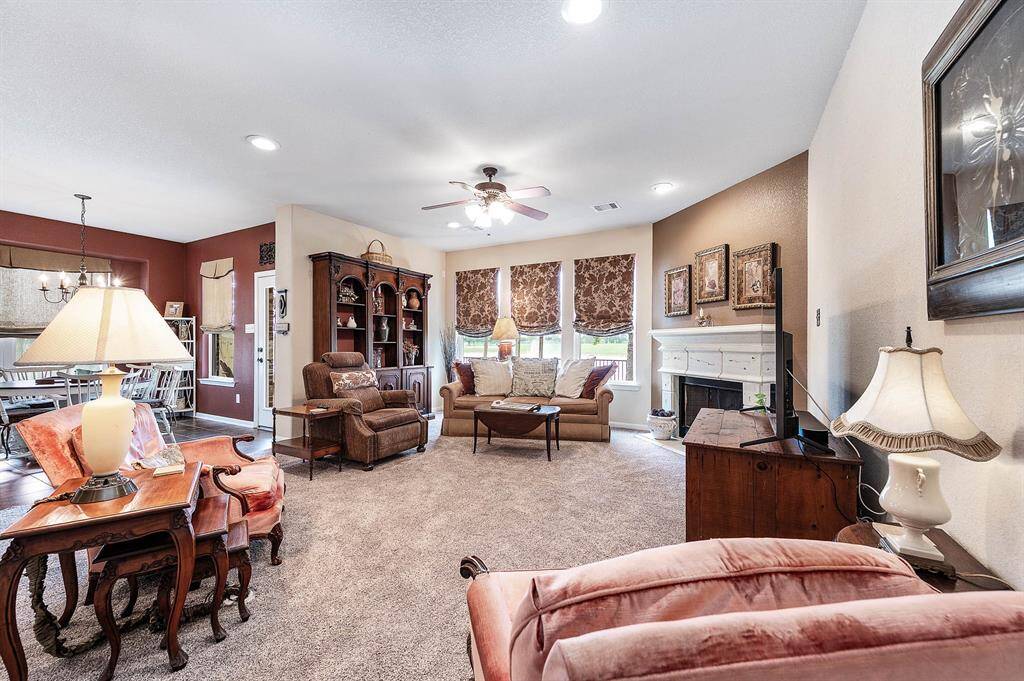Another view of Family Room, leading in to the Kitchen and Breakfast Room