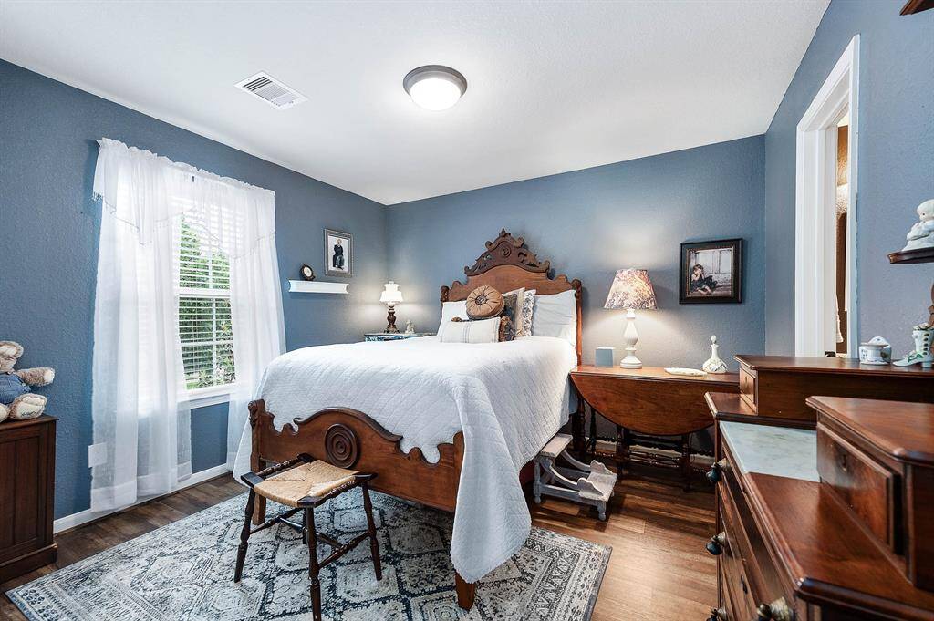 Decorator touches in this guest bedroom, with ensuite bath.