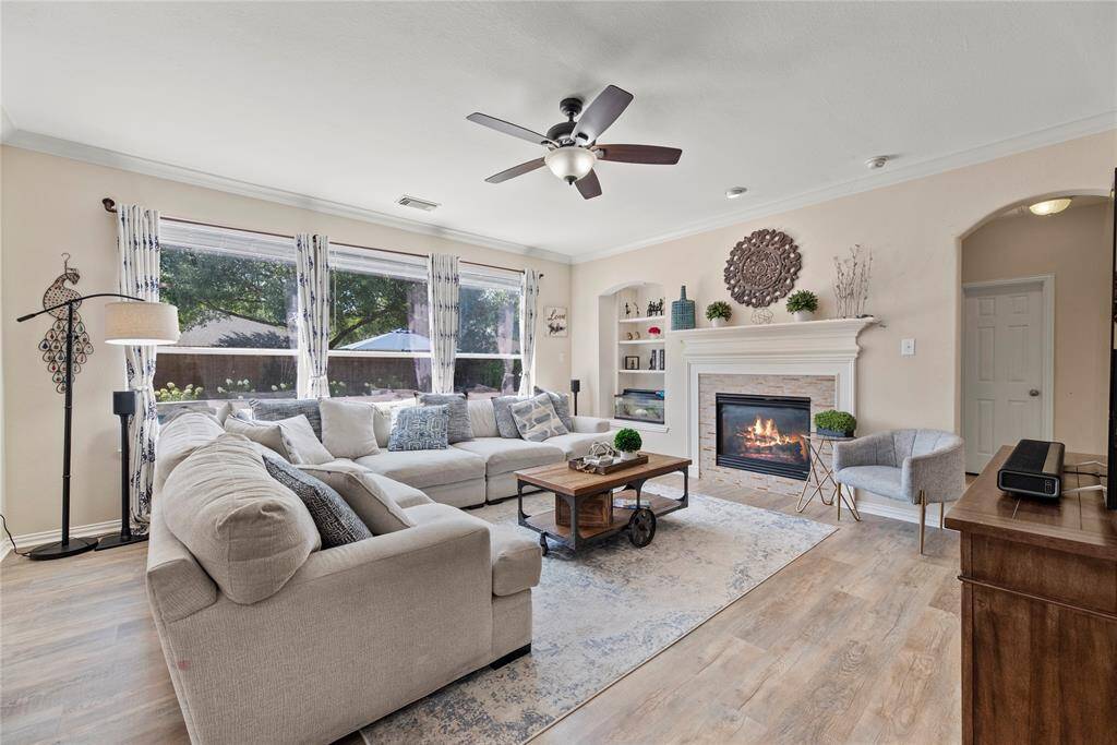 Tons of natural light coming from the wall of windows.