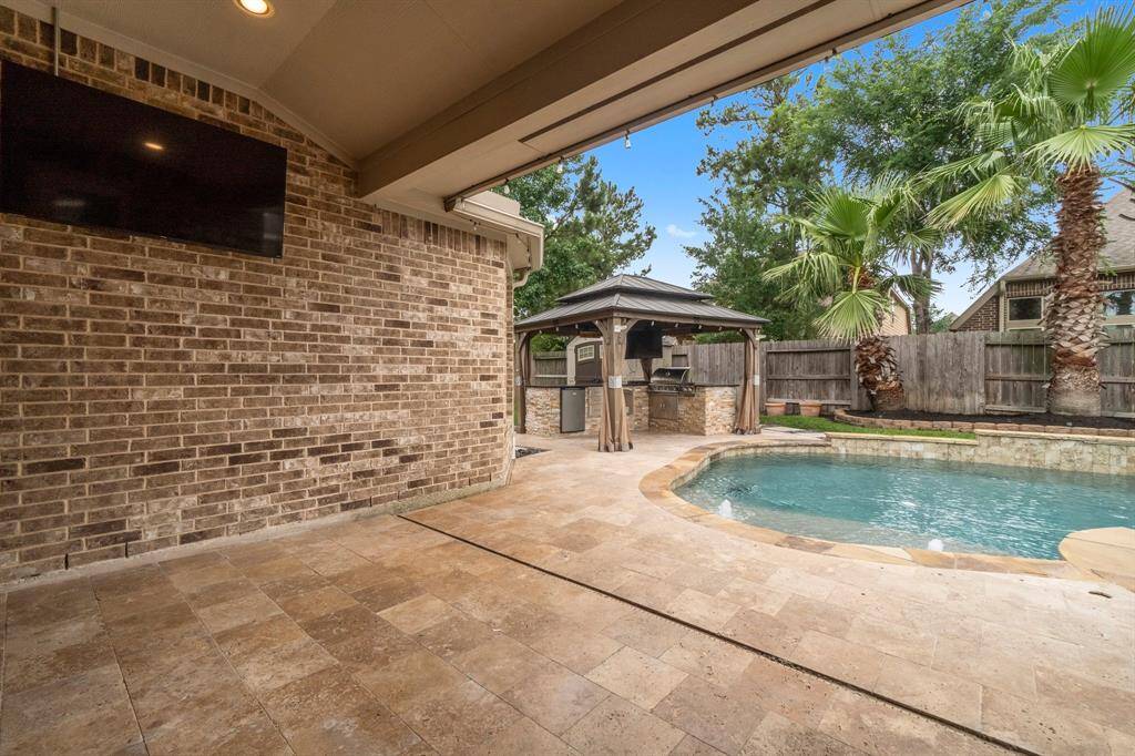 Covered patio and pool