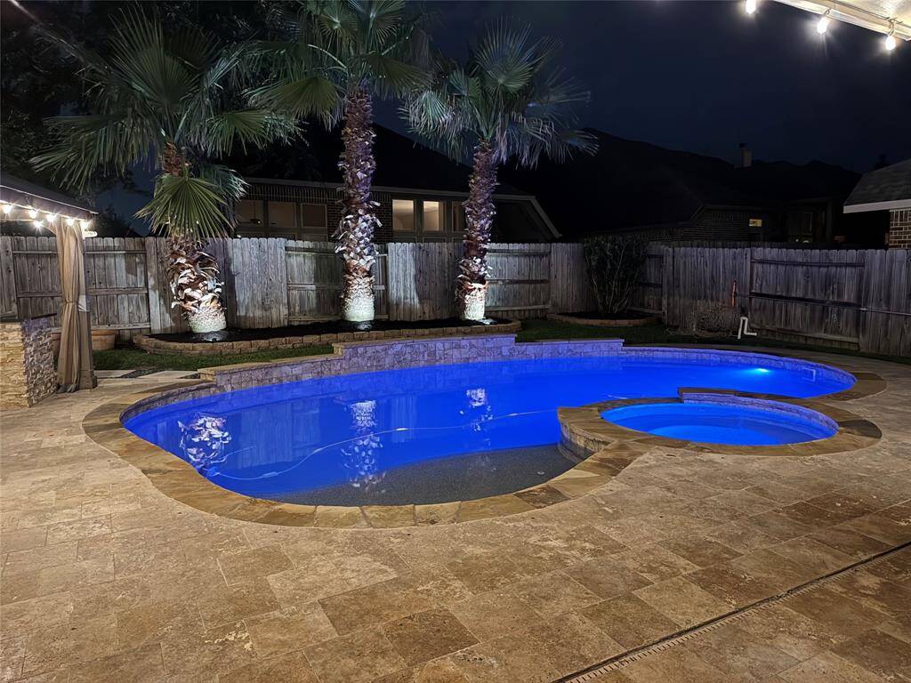 Pool at night