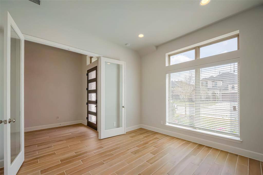 Office with French doors