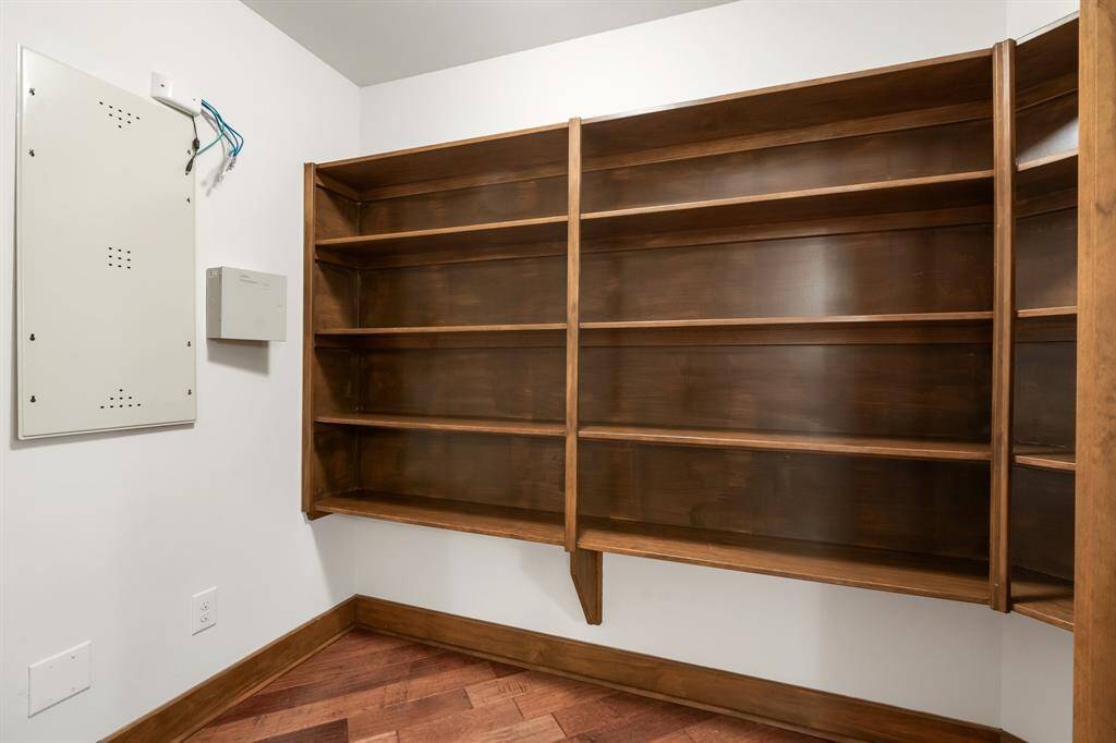 Also located on the second floor is an oversized closet with built-ins, great for game and seasonal storage.