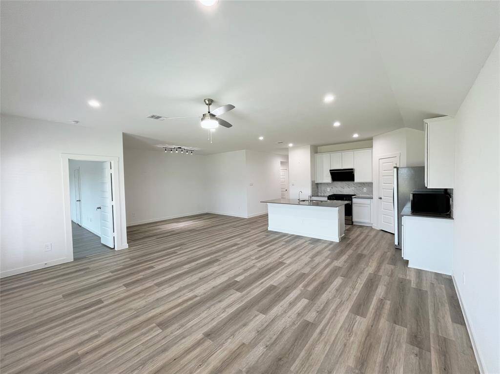 Open concept with generous space
