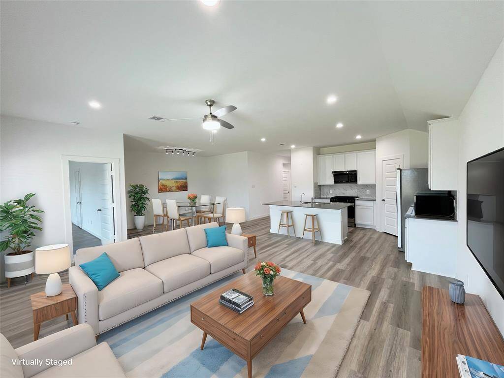 Virtually staged Living Room