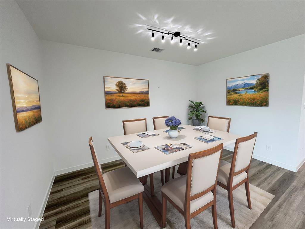Virtually staged Dining Room
