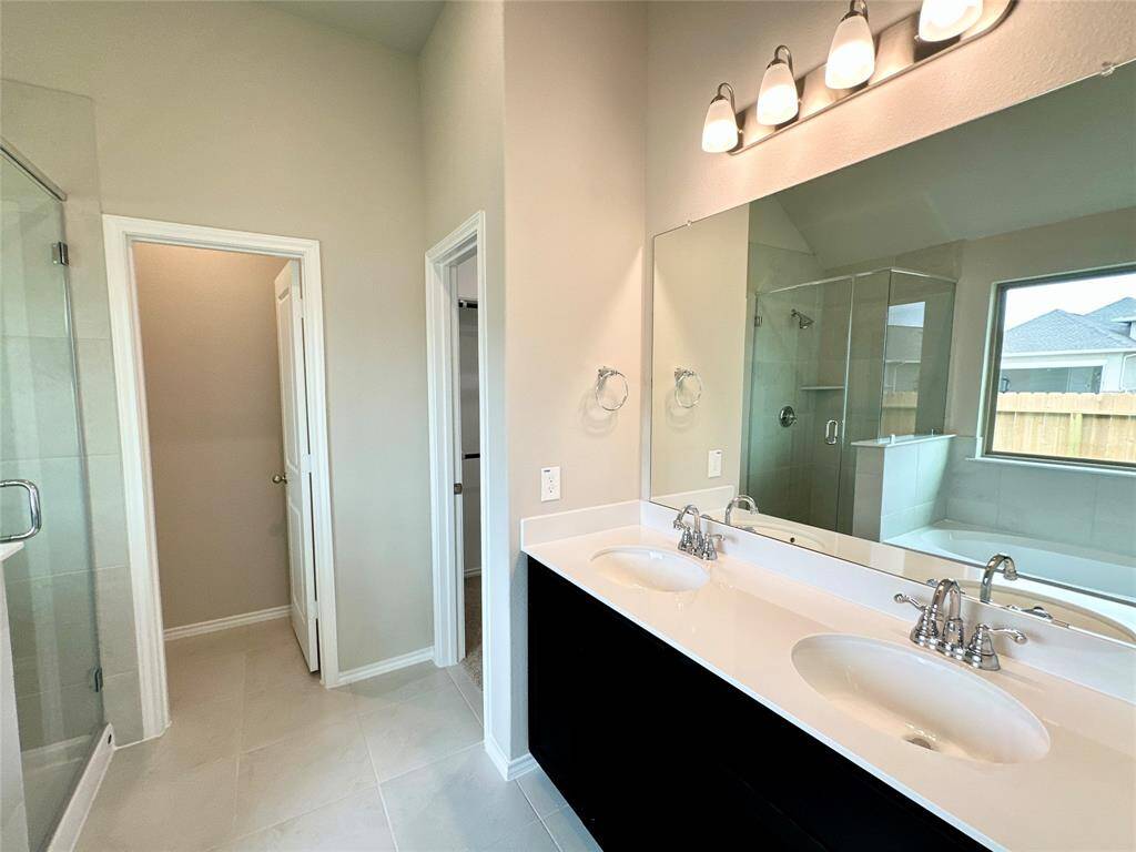 Spacious primary bathroom.