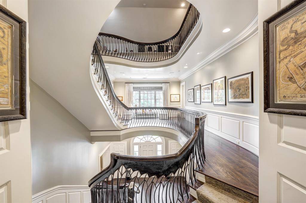Ed Wilson’s wrought iron staircase is impressive, and even more so from this point of view.