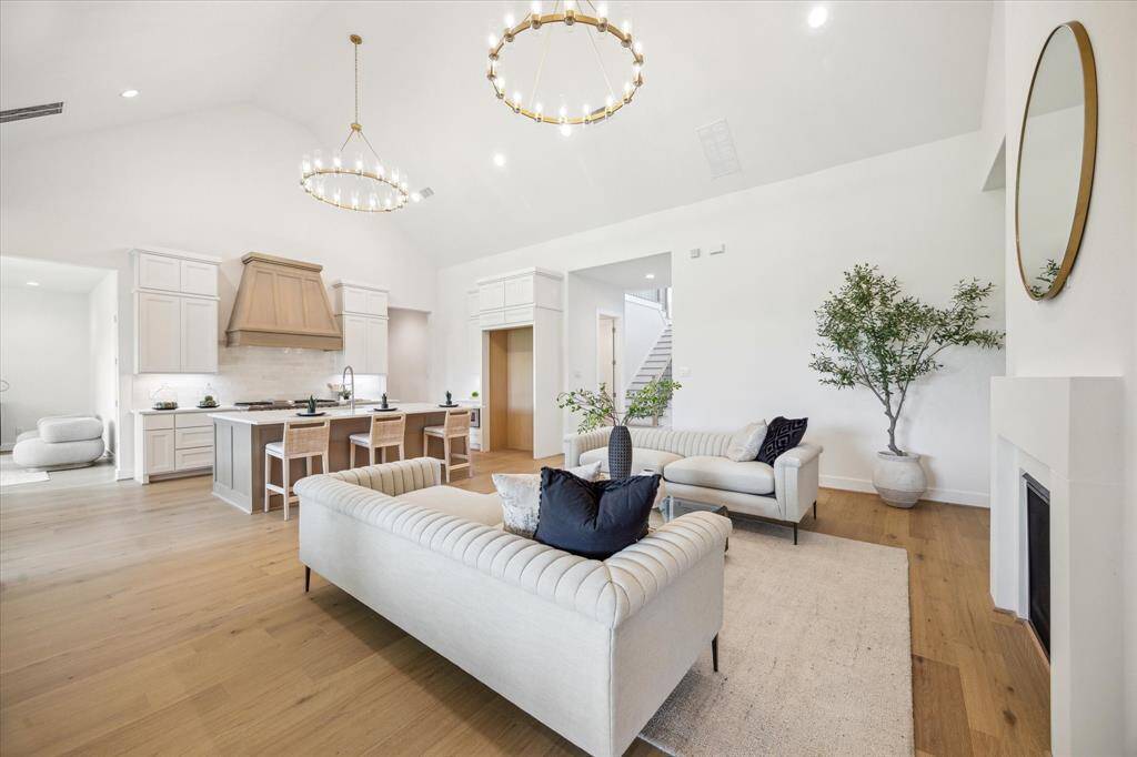 Living Area and view of Chef's Kitchen